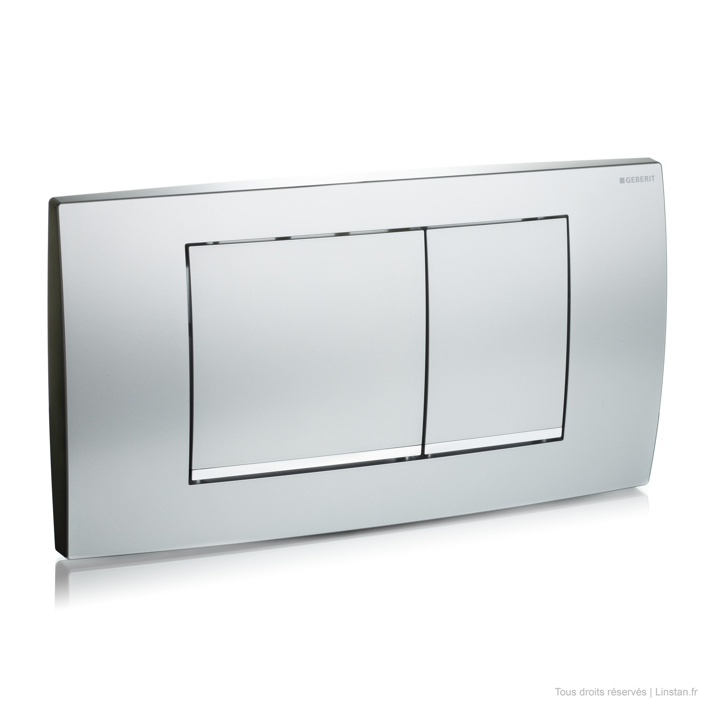 Geberit Twinline30 flush plate | Ref: 115.899.JQ.1 | Matt chrome finish
