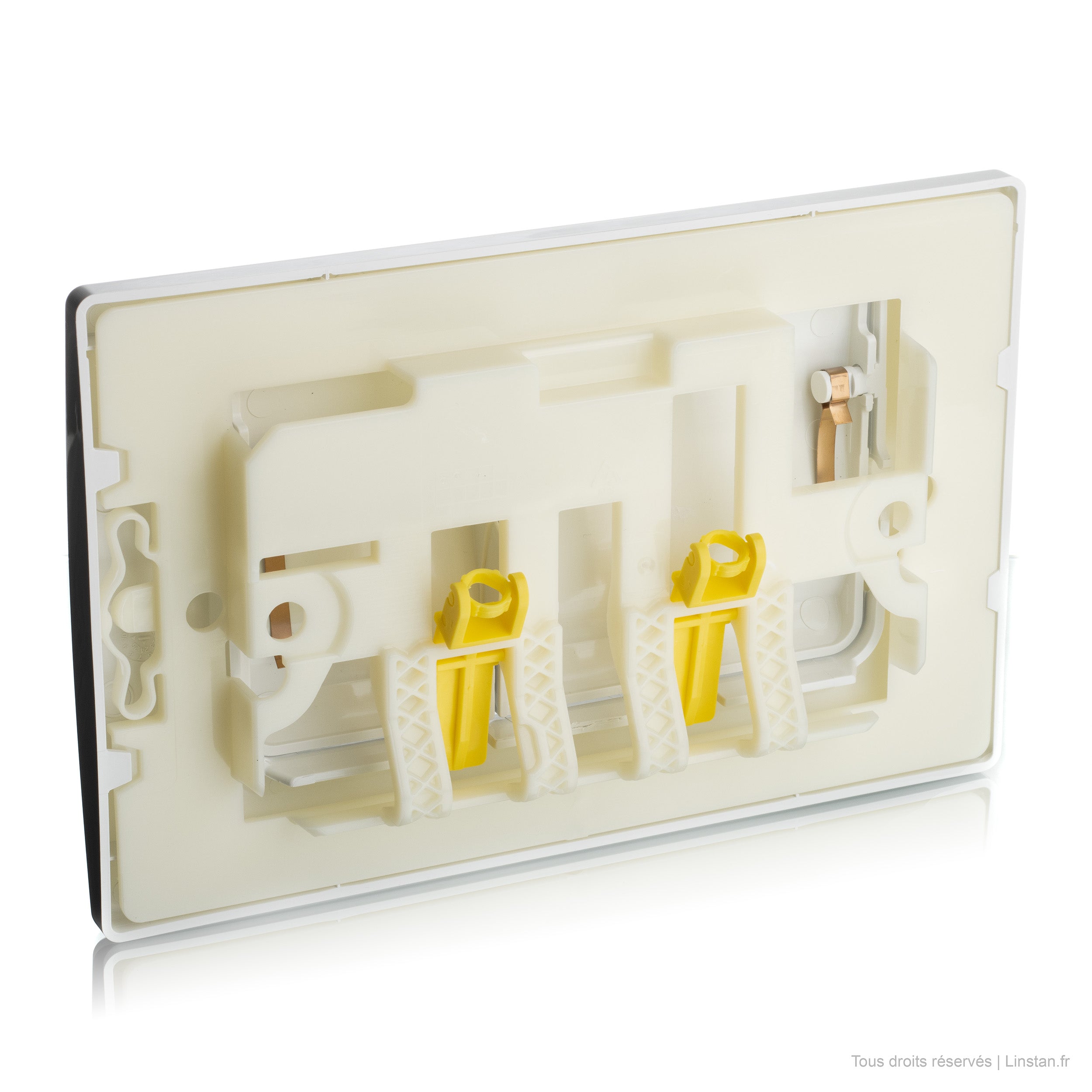 Double flush plate Ria series Regiplast / Oli | Ref: 172B | White finish