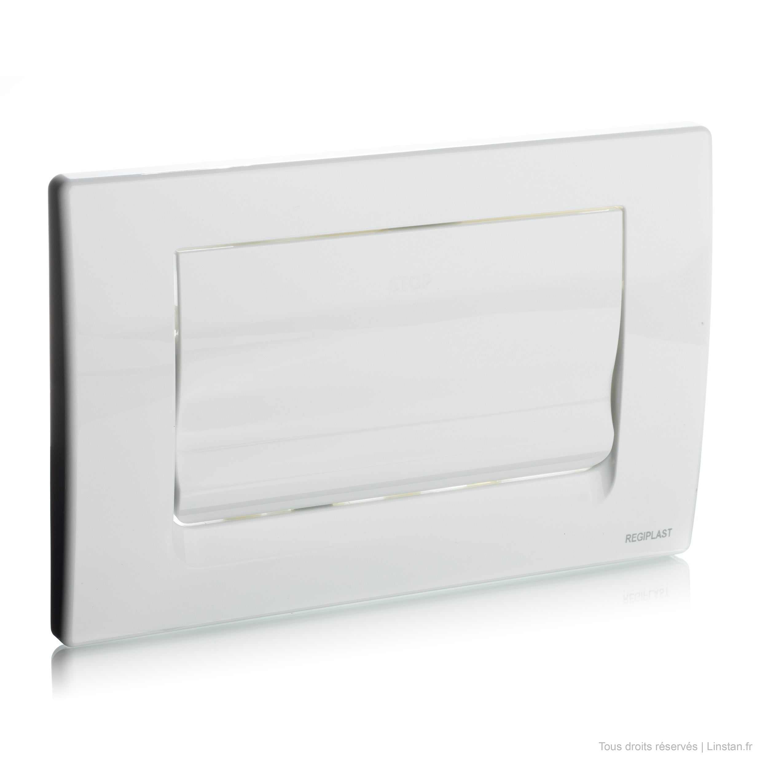 Single-button flush plate Ria series Regiplast / Oli | Ref: 170B | White finish