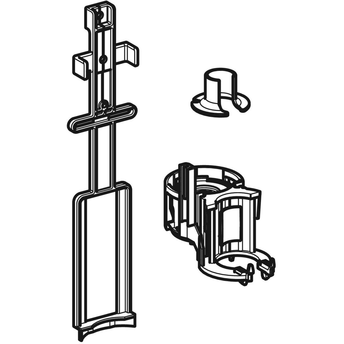 Releveur pneumatique avec bras Geberit, rinçage simple touche | Réf : 241.335.00.1 | Pour réservoirs encastrés Sigma 8 de 2016, UP720 et UP700