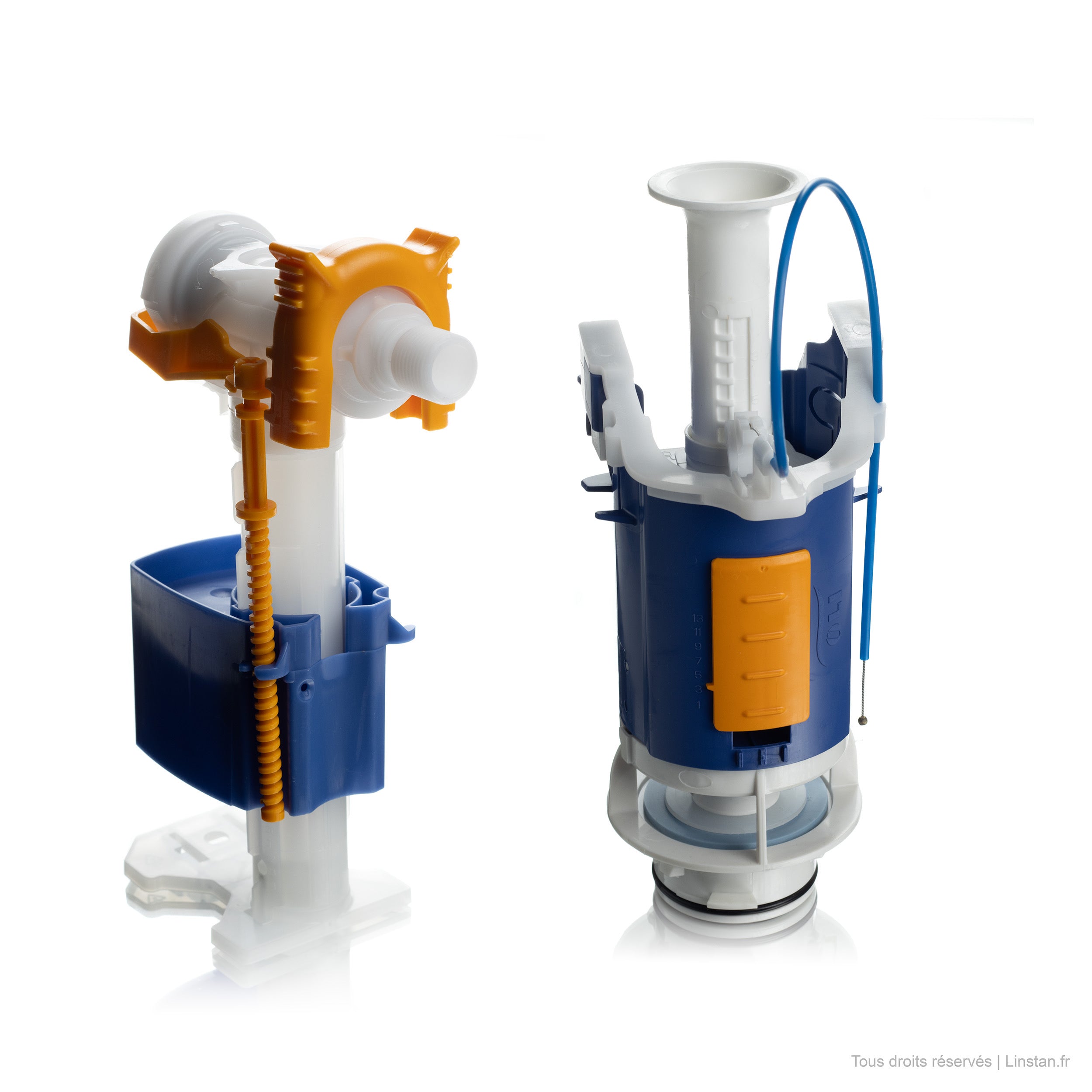 Chasse d'eau complète Regiplast / OLI | Réf: 030484 et 750002 | Pour réservoir encastré Speed cabos